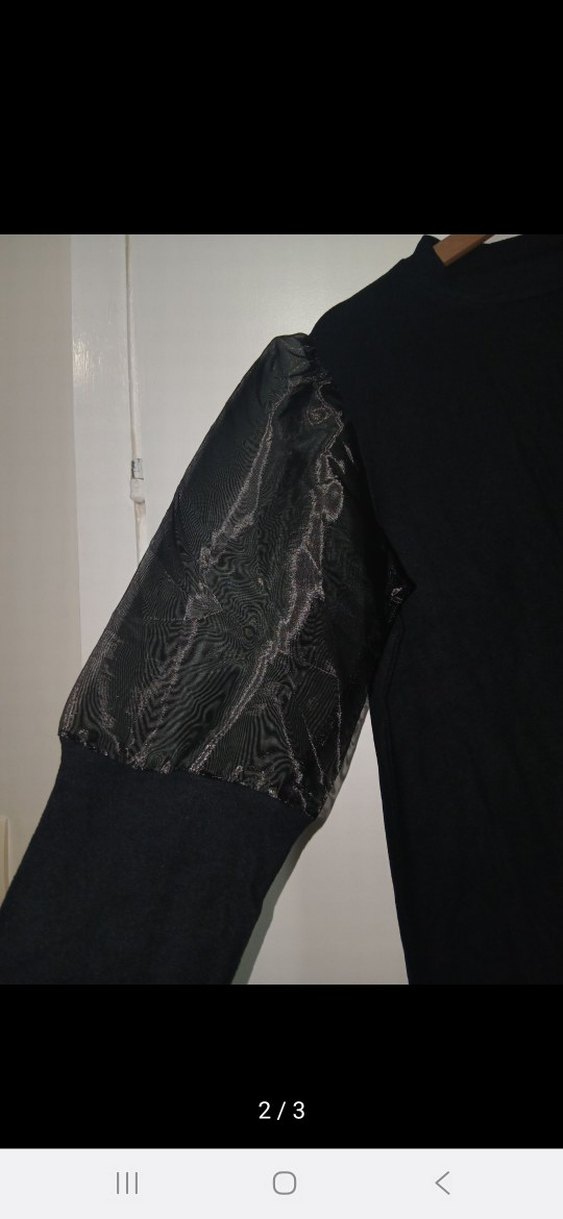 Siyah Uzun Kollu Goth Bluz - Görsel 2