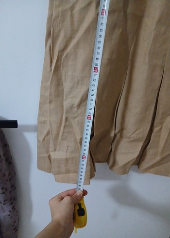 Bej Pliseli Uzun - Görsel 4