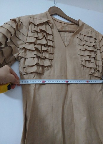 Bej Pliseli Uzun - Görsel 3