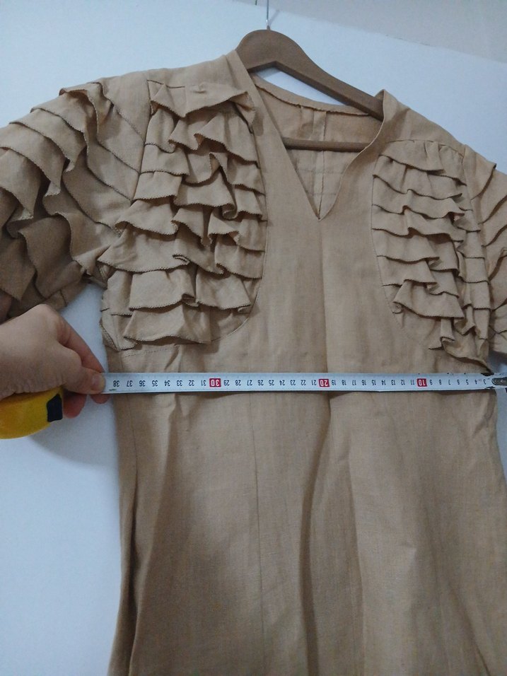 Bej Pliseli Uzun - Görsel 3