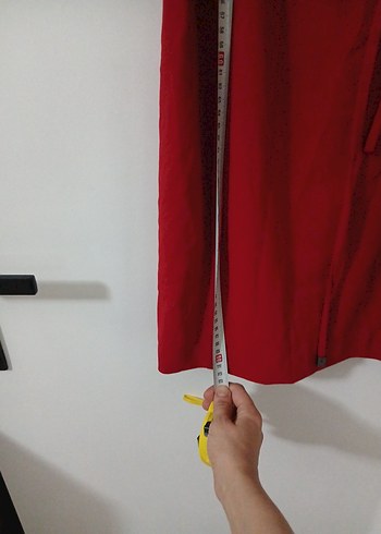 Kırmızı Midi Uzun Kollu Kadın Elbise - Görsel 2