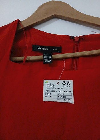 Kırmızı Midi Uzun Kollu Kadın Elbise - Görsel 3