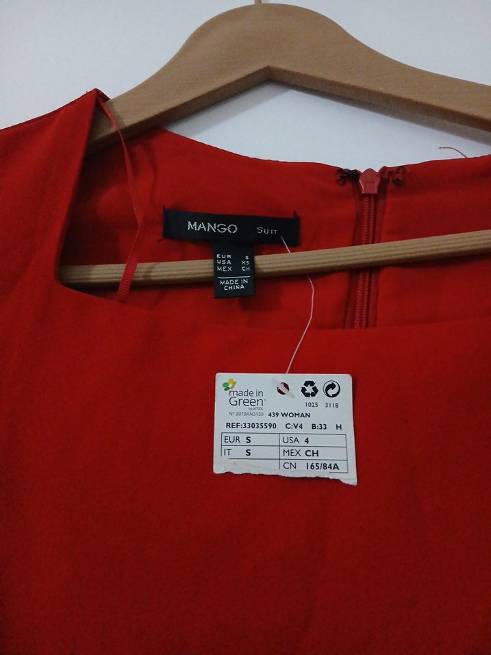 Kırmızı Midi Uzun Kollu Kadın Elbise - Görsel 3