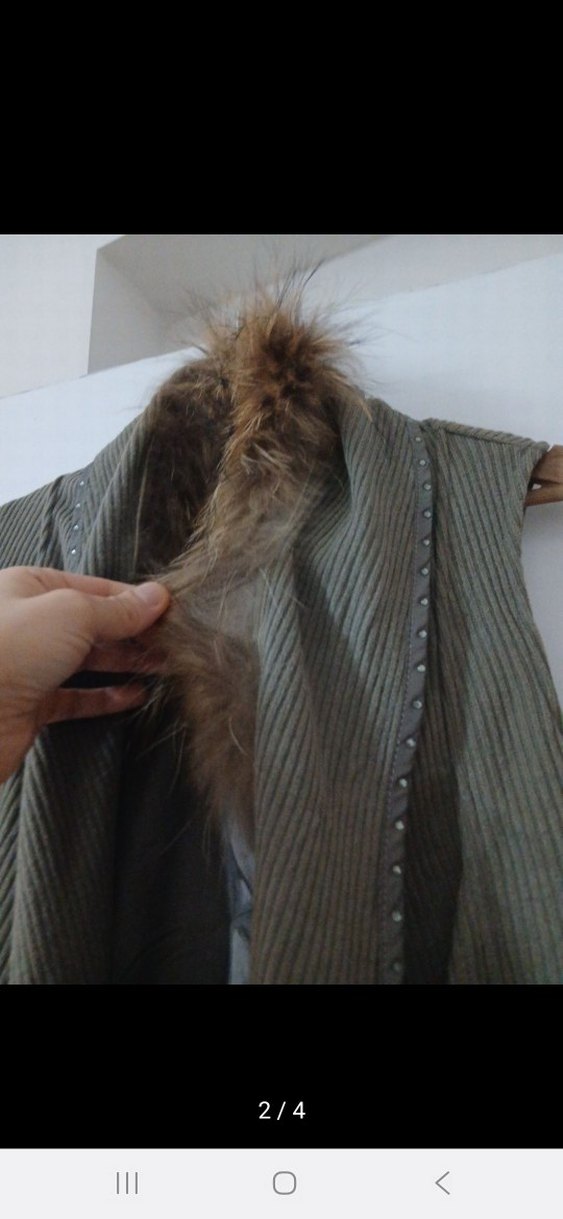 Bej Uzun Kolsuz Salaş Keten Yelek - Görsel 2