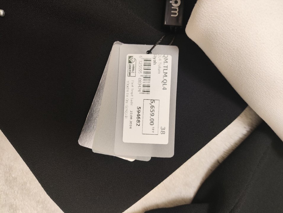 Siyah Kadın Uzun Tulum, Düğmeli, Normal Boy - Görsel 5