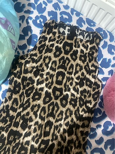 s Beden Leopar mini elbise