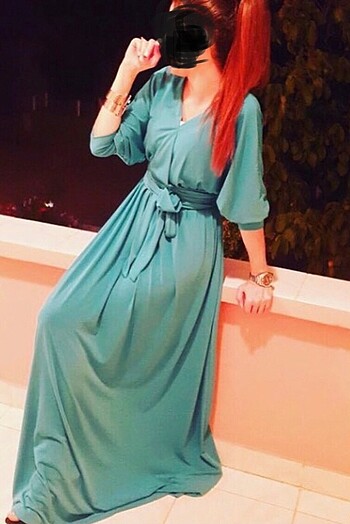 Mavi kruvaze elbise
