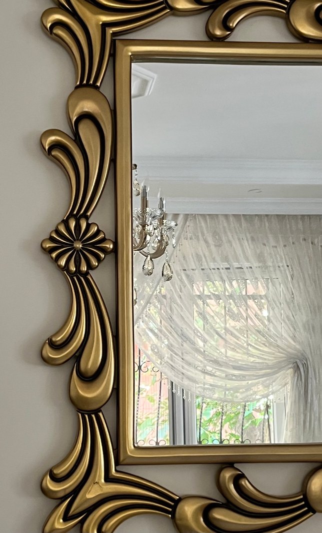 Altın Varak Görünümlü Dekoratif Ayna - Görsel 3