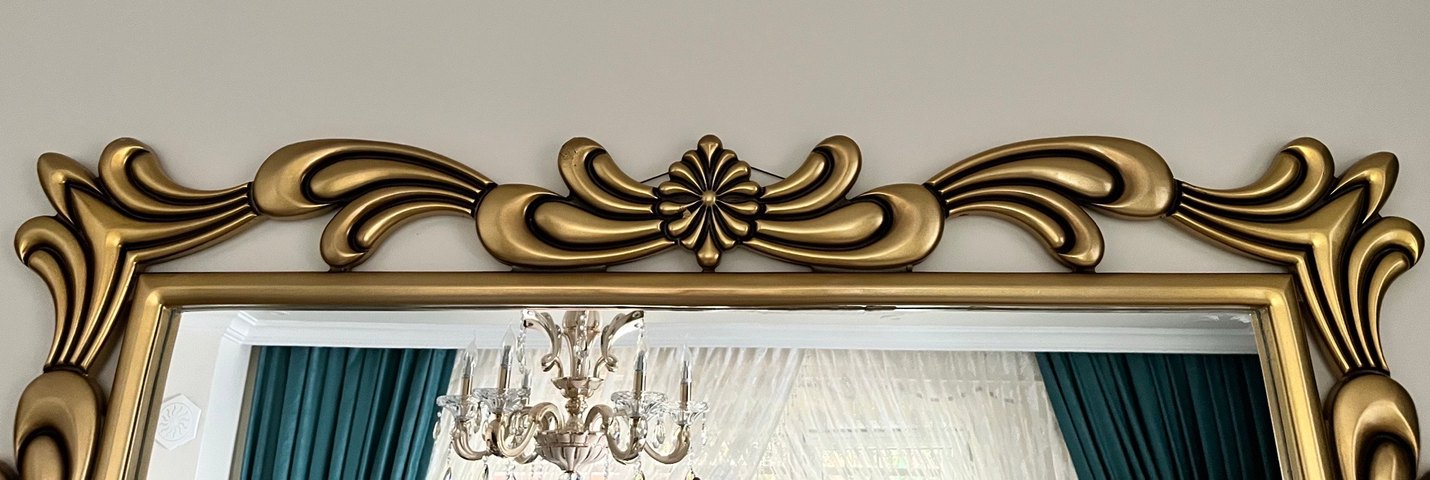 Altın Varak Görünümlü Dekoratif Ayna - Görsel 2