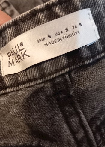 Taşlı gri mom jeans - Görsel 4