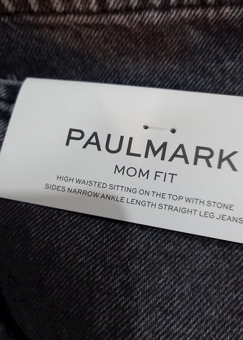 Taşlı gri mom jeans - Görsel 3