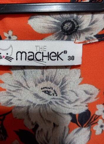 Çiçekli turuncu elbise - Görsel 4