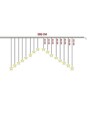  Çapraz Yıldız perde led