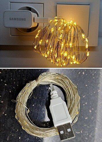 2 adet 10 ar mt USB uçlu led ışık