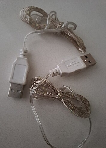  Beden 2 adet 3 mt usb uçlu sarı peri led ışık