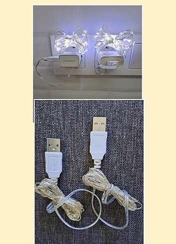 2 adet 5 mt usb uçlu led ışık 