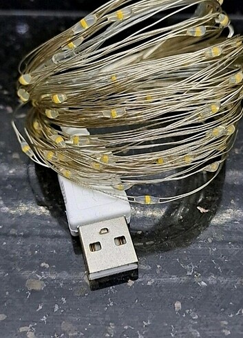 1 adet 10 mt usb uçlu sarı led ışık