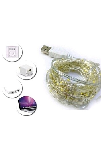 Beden 1 adet 10 mt usb uçlu sarı led ışık