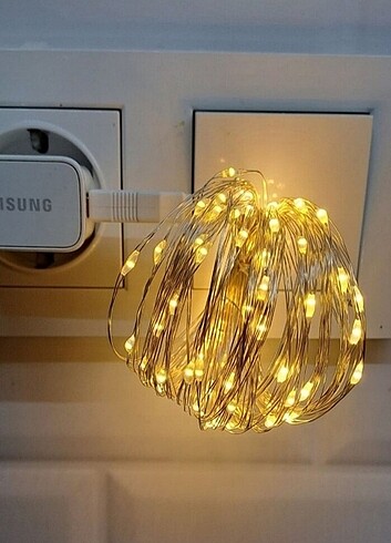 1 adet 10 mt usb uçlu sarı led ışık
