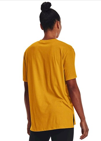 Sarı Spor Tişört Kadın Oversize - Görsel 3