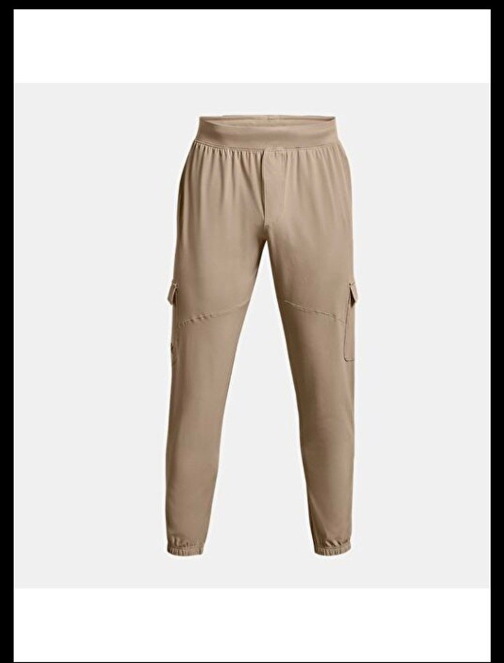 Bej Renkli Bol Kesim Kemerli Erkek Pantolon - Görsel 5