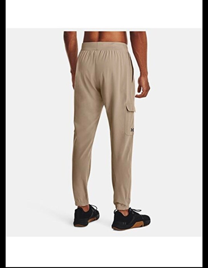 Bej Renkli Bol Kesim Kemerli Erkek Pantolon - Görsel 2