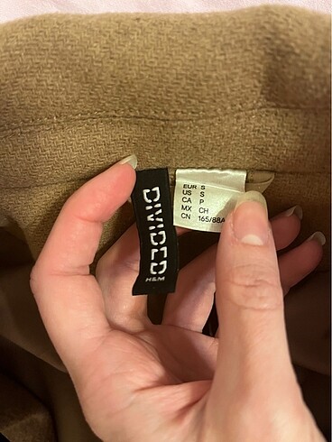 s Beden camel Renk H&M Kaşe Kaban