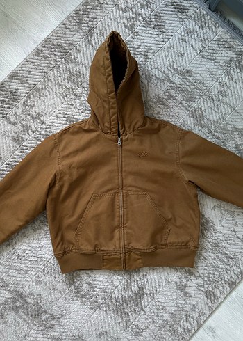 Pull and Bear Kapüşonlu Kahverengi Erkek Ceket