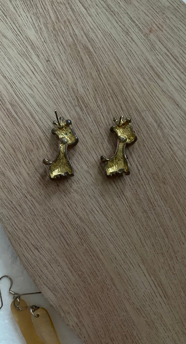 Pembe Zürafa Desenli Mini Küpe - Görsel 5