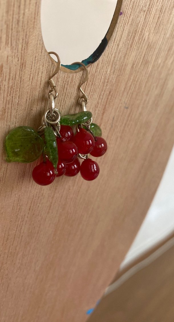 Kırmızı Boncuklu Mini Bohem Küpe - Görsel 5