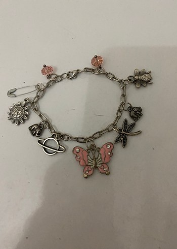 Pembe Zincir Detaylı Bohem Bileklik - Görsel 3