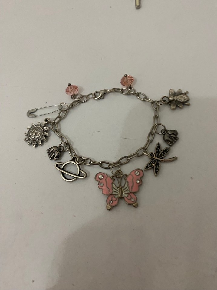 Pembe Zincir Detaylı Bohem Bileklik - Görsel 2