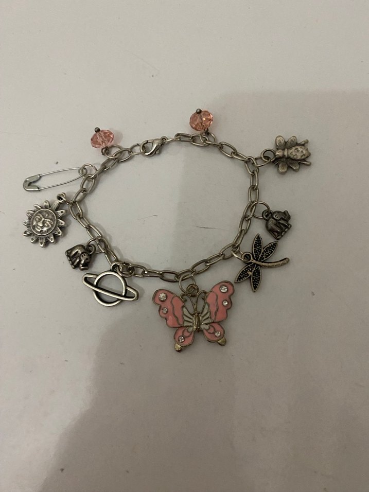 Pembe Zincir Detaylı Bohem Bileklik - Görsel 3