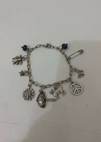 Mor Zincirli Bohem Kadın Bileklik - Görsel 3