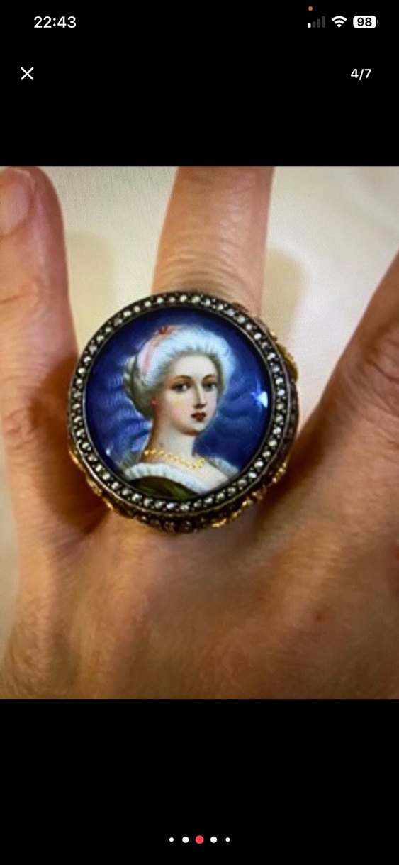 155 Bin TL Altın  Vintage pırlanta ve inci  İşlemeli yüzük - Görsel 2