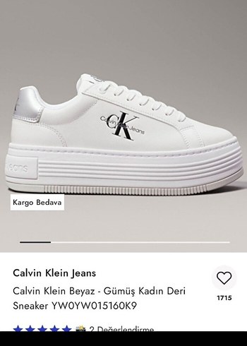 Calvin Klein Deri Sneaker Ayakkabı