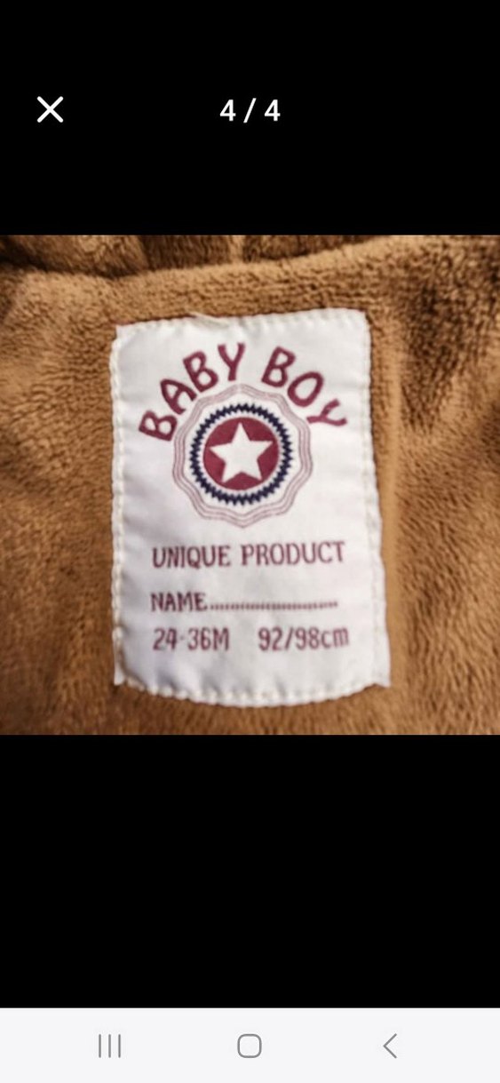2 3 yaş kadife erkek çocuk mont( 4_5 yaşa da olur) - Görsel 3