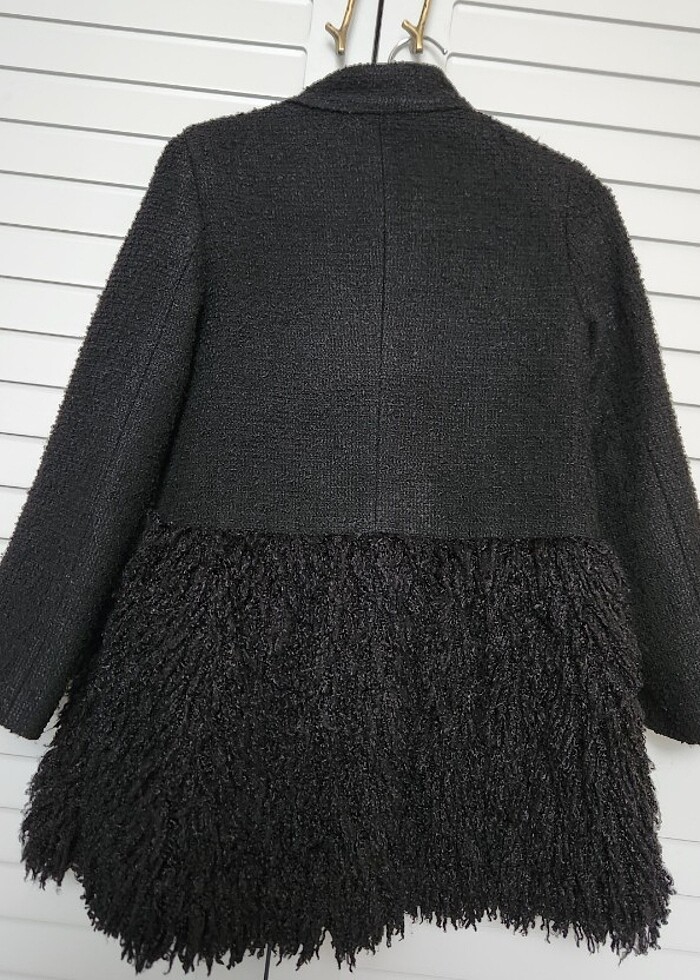 7 8 yaş Panço kız çocuk kaban mont - Görsel 2