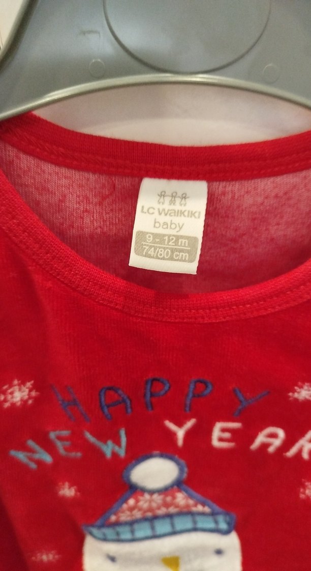 Kırmızı Nakışlı Bebek Erkek Tulumu - Görsel 2