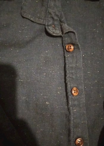 24-36 Ay Beden Erkek Çocuk Koyu Mavi Denim Gömlek