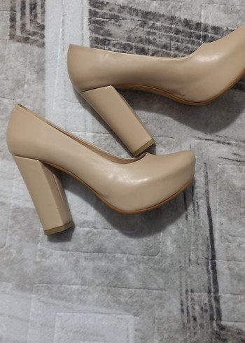 Bej Kadın Topuklu ayakkabı - Görsel 9