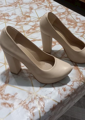 Bej Kadın Topuklu ayakkabı - Görsel 7