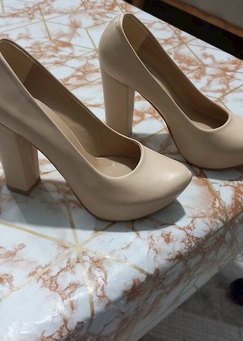 Bej Kadın Topuklu ayakkabı - Görsel 6