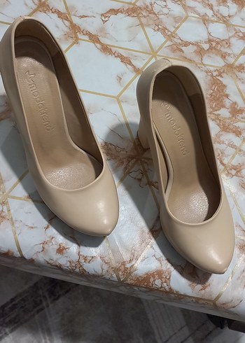 Bej Kadın Topuklu ayakkabı - Görsel 8