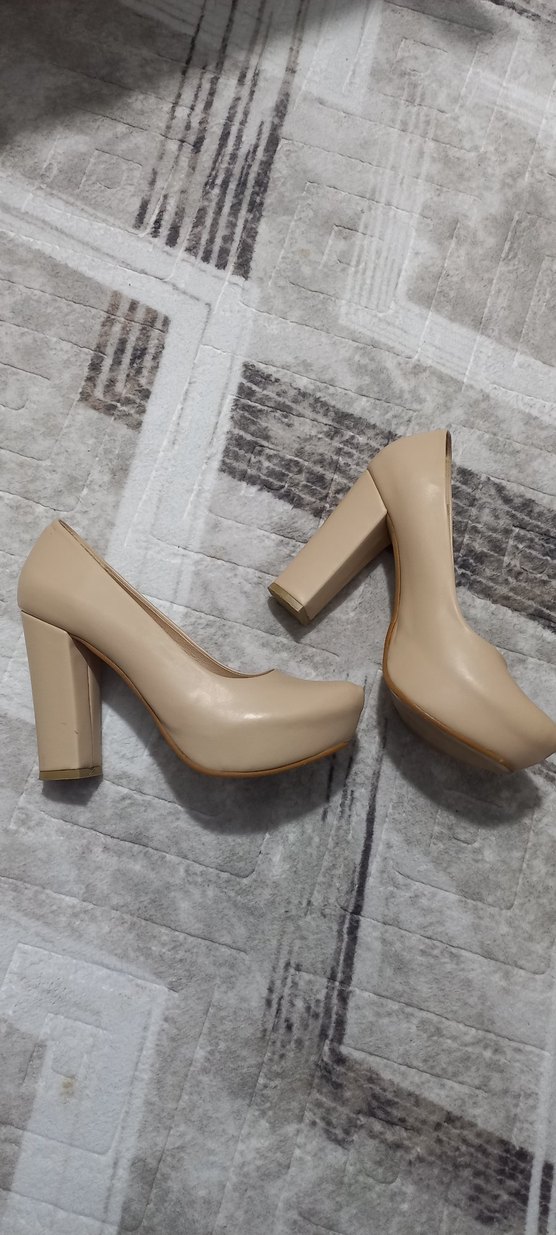 Bej Kadın Topuklu ayakkabı - Görsel 3