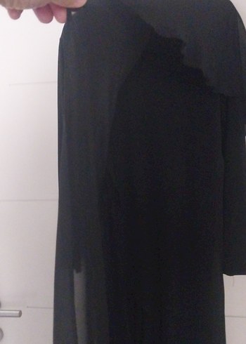 Siyah Uzun Kollu sifon detaylı tulum - Görsel 4