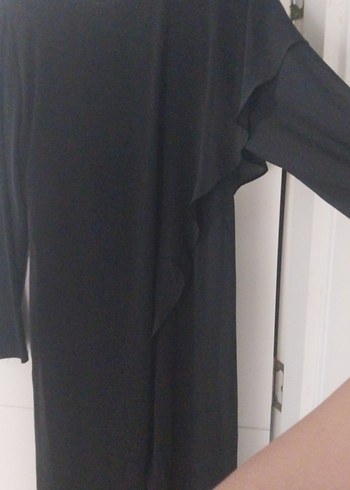 Siyah Uzun Kollu sifon detaylı tulum - Görsel 3