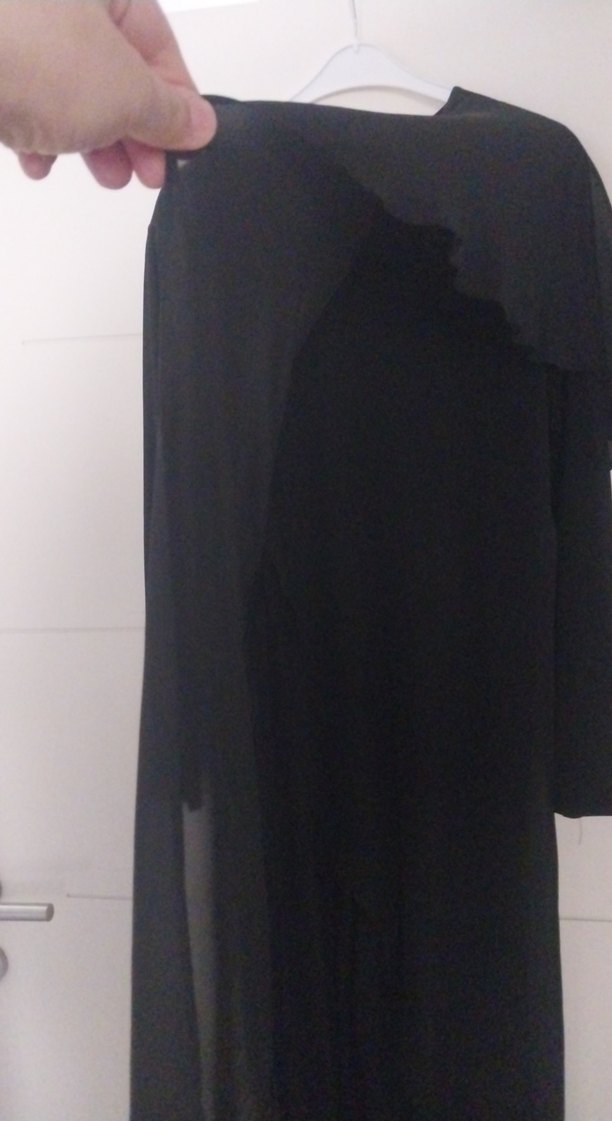 Siyah Uzun Kollu sifon detaylı tulum - Görsel 4