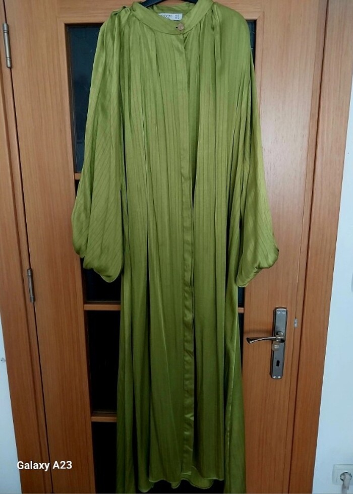 Yagyesili elbise - Görsel 3