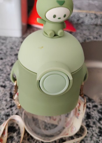 Pastel Yeşil Çocuk Termosu ve Askısı - Görsel 2